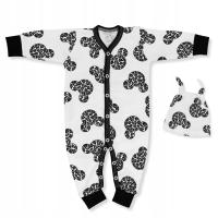 KOMPLET ubranek Niemowlęcych RAMPERS + CZAPECZKA MYSZKA BROKAT TuBobo