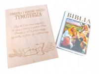 Pamiątka Komunii Świętej Biblia grawer imienna Tymoteusza Tymoteusz