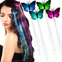 Волосы светящийся светодиодный заколка для волос бабочка светодиодный 4X заколки бабочки светящийся
