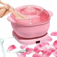 DEPILACJA Mały Silikonowy PODGRZEWACZ wosku Różowy Podróżny