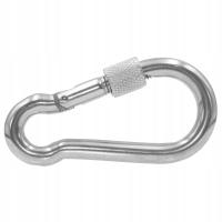 4x40 Karabińczyk Nierdzewny Z Nakrętką Zabezpiecz. 10szt