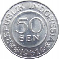 1745. Indonezja 50 Sen 1961