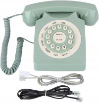 Retro Vintage telefon stacjonarny zielony High De