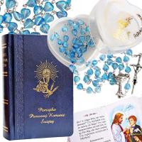 KSIĄŻECZKA MODLITEWNIK SKARBCZYK KOMUNIA + RÓŻANIEC SERDUSZKA MGSKrN