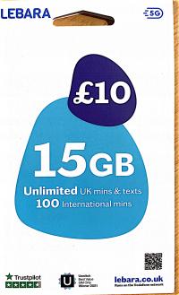 Стартер Lebara на карту Великобритания