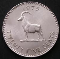 Родезия 25 центов 1975-козел-Стэн 1/2