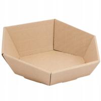 Koszyk kosz prezentowy tekturowy podstawka na prezent FALOWANY MAŁY