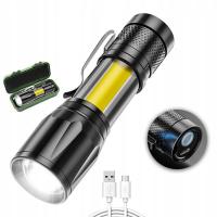 Светодиодный фонарик тактический зум боковой зажим прожектор водонепроницаемый прочный