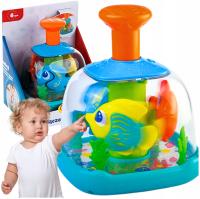 Bączek z rybkami bąk zabawka dla dzieci kolorowy wirujący na prezent 6 m+