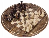 SQUARE-деревянные шахматы Рубин орех-резные