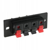 Złącze Zaciskowe do Głośników Poczwórne Szybkozłącze - Gniazdo x4 do Kabli