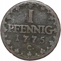Saksonia 1 pfennig 1775