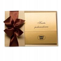 25x Voucher upominkowy firmowy karta podarunkowa z nadrukiem