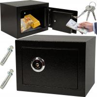 SEJF KASETKA SKRYTKA NA ZAMEK KLUCZ DOMOWY METAL ŚCIENNY SOLIDNY MOCNY