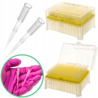 Uniwersalne końcówki do pipet automatycznych Sterylne 200 uL statyw 96 szt.