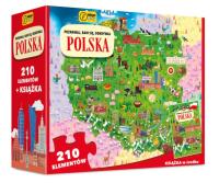 Poznawaj, baw się, odkrywaj POLSKA książka + puzzle 210 el. Wilga Play - DK