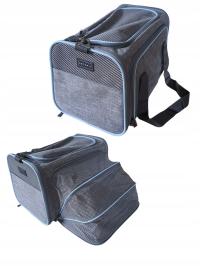 Petsfit transporter Dwustronny Rozkładany Składany, szary 43 x 28 x 28 cm