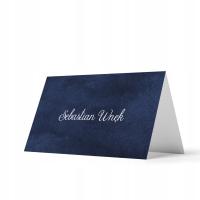 Granatowe winietki weselne 