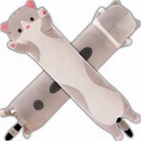 Талисман мягкая игрушка подушка мягкая игрушка длинный кот серый 90 см