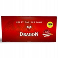 DRAGON 1000 szt GILZY PAPIEROSOWE KING SIZE tytoń DOSKONAŁE TUTKI 8mm