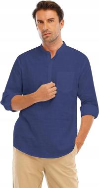 Мужская рубашка с длинным рукавом Shujin, синяя M