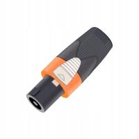 Orange 10PCS Speaker Powercon connector NL4FX Speakon 4 Pole Plug Male Plug