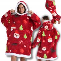 KOCOBLUZA KOC BLUZA ŚWIĄTECZNA BLUZO PIŻAMA DŁUGA PREZENT SKARPETY MIKOŁAJ