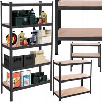 Шкаф для хранения 150X75X30 см металлический гараж прессованный с полками 625 кг