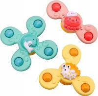 Zabawki obrotowe do kąpieli + gumowa kaczka