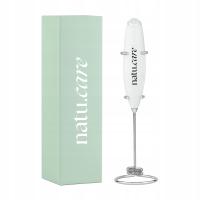 Spieniacz do mleka ręczny Natu Care biały zasilany bateriami