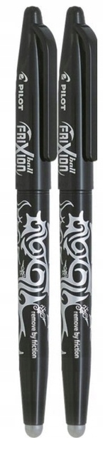 DŁUGOPIS ZMAZYWALNY PILOT FRIXION 0.7mm CZARNY WYMAZYWALNY ŚCIERALNY x 2