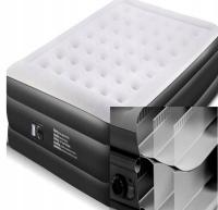 MOCNY DUŻY Materac Dwuosobowy STELAŻEM Pompowany WBUDOWANA POMPKA 205x160