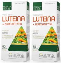 2x Medica Herbs LUTEINA ZEAKSANTYNA 80k Wzrok Ostrość Ochrona Komórek OCZU