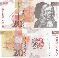 Słowenia 1992 - 20 Tolarjev - Pick 12 UNC