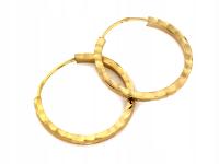 Kobiecie złote kolczyki 585 okrągły kształt dla mamy modowe