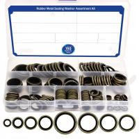 Podkładka uszczelniająca metalowo-gumowa Luxtom zestaw 150 szt.