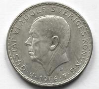 SZWECJA 5 KORON 1966 / srebro