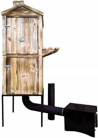 WĘDZARNIA DREWNIANA OGRODOWA 130X50X50 komora x 2 bez elementów ze stali