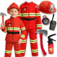 НАРЯД КОСТЮМ ПОЖАРНОГО УНИФОРМА ШЛЕМ ОГНЕТУШИТЕЛЬ КОМПАС РАЦИЯ 98 104