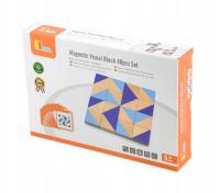 Magnetyczna Układanka Mozaika Klocki Drewniane