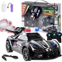 AUTO POLICJA ZDALNIE STEROWANE SAMOCHÓD RC RADIOWÓZ PILOT DYM LED PREZENT