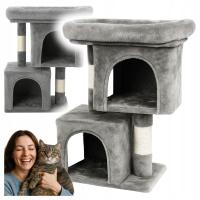 Drapak Dla Kota Wieża Legowisko Do Leżenia Domek Budka 2 Poz. Tunel Zabawka