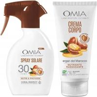 Zestaw do opalania z filtrem słonecznym SPF 30 Omia Sun Spray + Krem