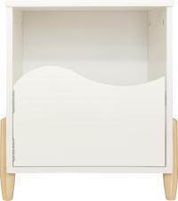 ПРИКРОВАТНАЯ ТУМБОЧКА ДЛЯ РЕБЕНКА MDF БЕЛАЯ 35,5 X 40 X 33 СМ С ВЫДВИЖНЫМ ЯЩИКОМ