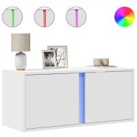 Wisząca szafka RTV LED 80x31x35 biała