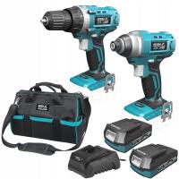 Zestaw elektronarzędzi Dedra z szlifierką i wkrętarką 2x2.0 Ah