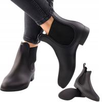 Мат Женские резиновые сапоги на щиколотке