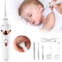 ELEKTRYCZNE URZĄDZENIE DO CZYSZCZENIA USZU USUWANIA WOSKOWINY Z SSANIEM LED