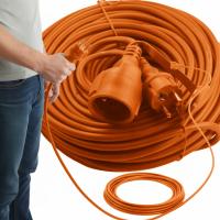 PRZEDŁUŻACZ 30M BUDOWLANY OGRODOWY KABEL ELEKTRYCZNY ZEWNĘTRZNY GRUBY