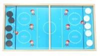 SLING PUCK HOKEJ NA STOLE GRA ZABAWKA ZRĘCZNOŚCIOWA NIEBIESKI DUŻA 55x31cm